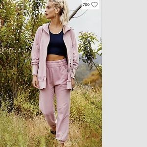 Free People Slouch It Jogger New Dried Rose NWT
